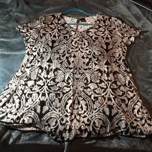 Black and White Printed Blouse